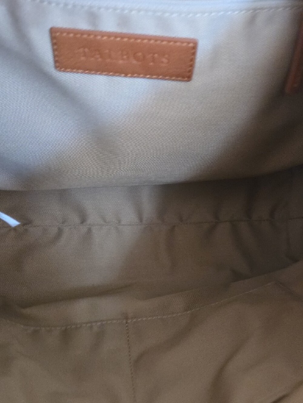 Talbots Natural Woven Tote with Brown Trim - Picture 6 of 13